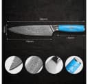 KingLux Damastmesser Kochmesser Blau VG-10 Stahl Bild 3