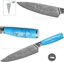 KingLux Damastmesser Kochmesser Blau VG-10 Stahl Bild 4
