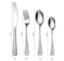 KingLux Besteck-Set 24-tlg. 6 Personen Edelstahl Silber Glänzend Bild 4