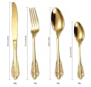 KingLux Besteck-Set 24-tlg. Gold 304er Edelstahl Palast-Stil Bild 3