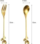 KingLux Besteck-Set 12tlg. Gold Edelstahl Schwanenbasis Bild 3