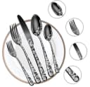 KEENZO Besteck-Set 30-tlg. Schwarz Mattiert Edelstahl mit Blumenspiegel Bild 3