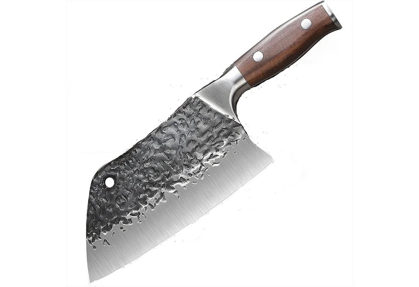 KingLux Serbisches Handgeschmiedetes Hackmesser mit Holzgriff - Bild 2