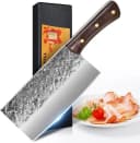 KingLux Hackmesser Chinesisches Küchenmesser aus Kohlenstoffstahl mit Holzgriff Bild 1