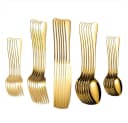 KingLux 60-tlg. Besteckset Gold 12 Personen Edelstahl Bild 1