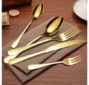 KingLux 60-tlg. Besteckset Gold 12 Personen Edelstahl Bild 3