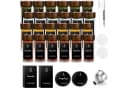 KingLux Gewürzbehälter 24Stk.120ml Glas Gewürzbehälter Rund mit Akazienholzabdeckung, Borosilikatglas+Holz Bild 2