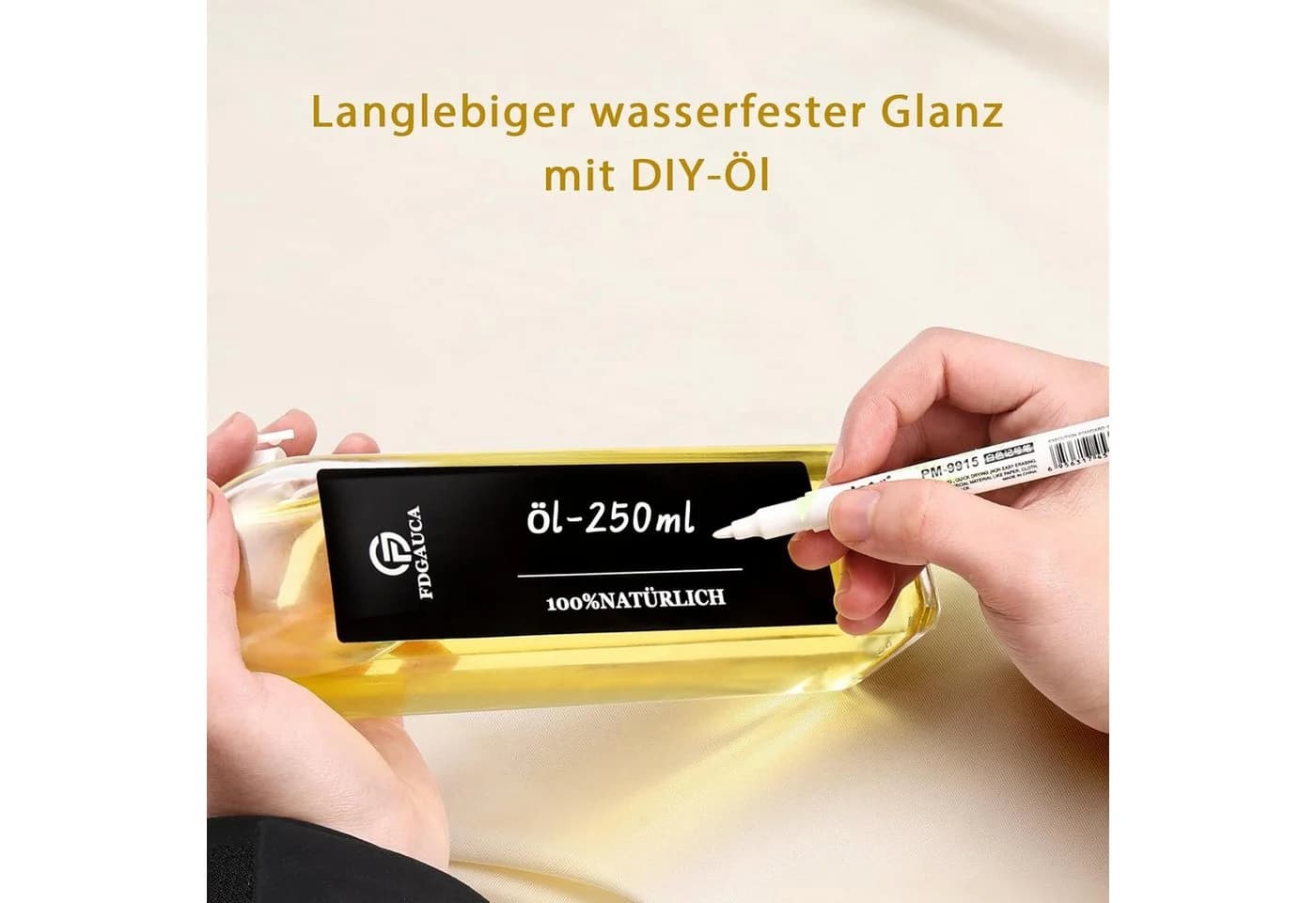 KingLux Ölspender Set 6x250ml Glas mit Ausgießer - Bild 5