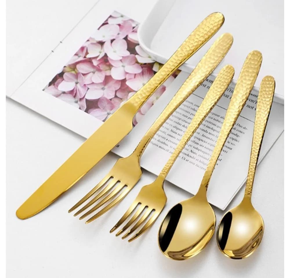 KingLux Besteck-Set 30-tlg. Gold Edelstahl für 6 Personen - Bild 4