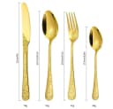 KingLux Besteck-Set 24-tlg. Gold 18/10 Edelstahl für 6 Personen Bild 3