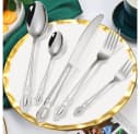 KingLux Besteck-Set 40-tlg. Royal 8 Pers. Edelstahl Silber Hochglanz Bild 5