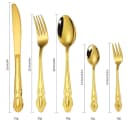 KingLux Besteck-Set 40-tlg. Gold 8 Personen Edelstahl Hochglanz Bild 1