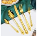 KingLux Besteck-Set 40-tlg. Gold 8 Personen Edelstahl Hochglanz Bild 5