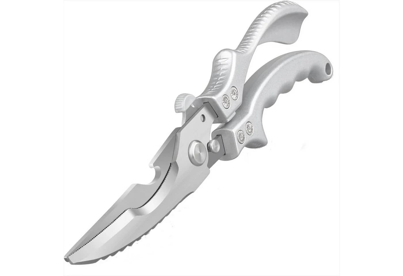 KingLux Geflügelschere Edelstahl mit Metallgriffen silber - Bild 2