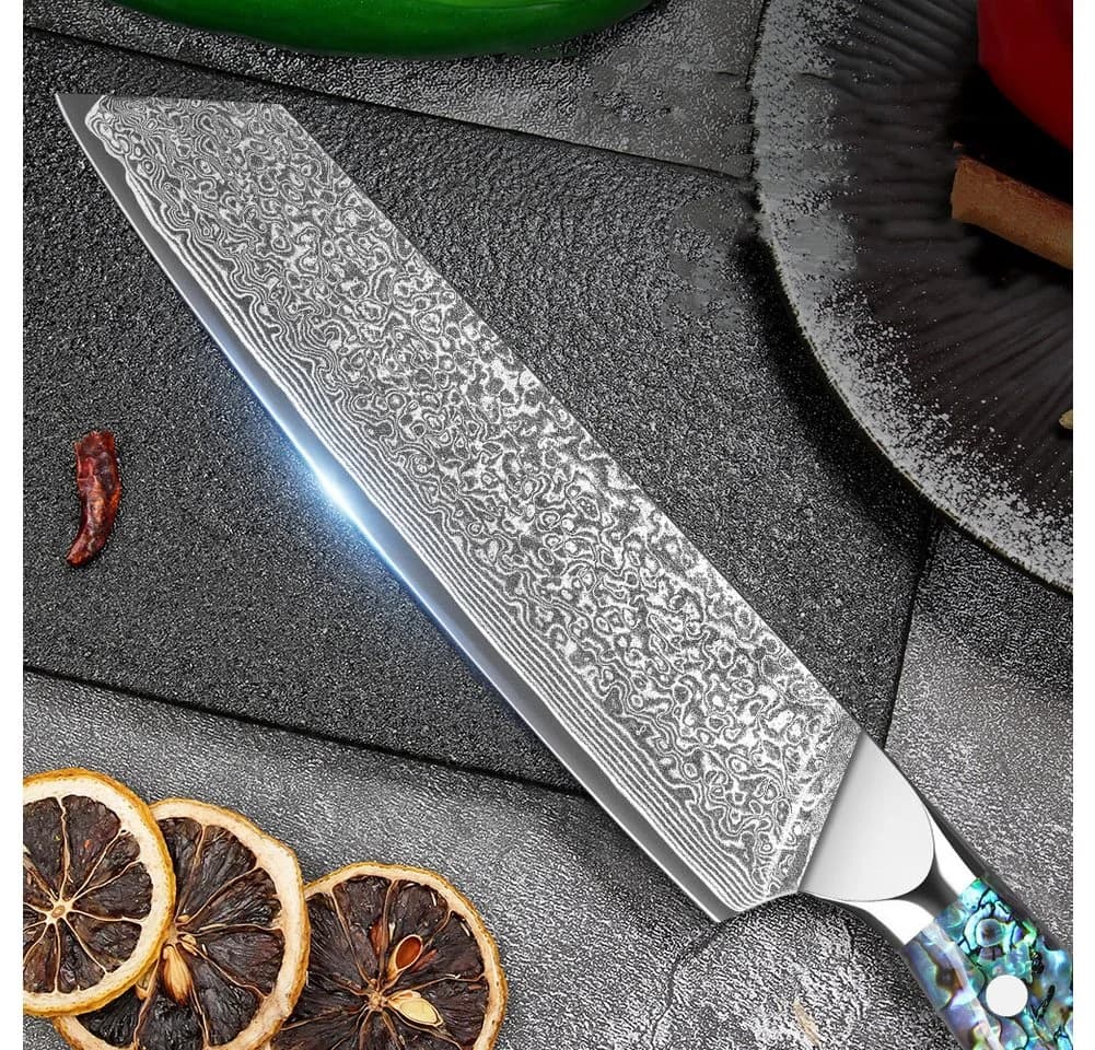 KingLux Damast Kiritsuke Küchenmesser 67 Lagen VG-10 Damaststahl - Bild 4