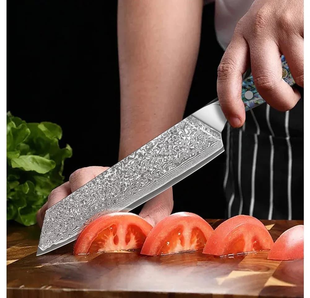 KingLux Damast Kiritsuke Küchenmesser 67 Lagen VG-10 Damaststahl - Bild 5