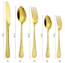 KingLux Besteck-Set 40-tlg. Gold 18/10 Edelstahl für 8 Personen Bild 1