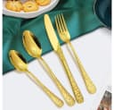 KingLux Besteck-Set 40-tlg. Gold 18/10 Edelstahl für 8 Personen Bild 3