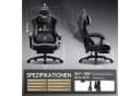 Dowinx Gaming-Stuhl Bürostuhl mit Massage & Heizung Schwarz Bild 1