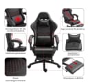 Dowinx Gaming-Stuhl Ergonomisch PU Leder Massage-Lendenstütze Bild 5