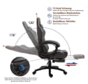 Dowinx Luxuriöser Gaming-Stuhl Ergonomisch PU Leder Massage-Lendenstütze Bild 1
