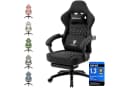 Dowinx Gaming-Stuhl Stoff Schwarz mit Fußstütze und Kühlfunktion Bild 2