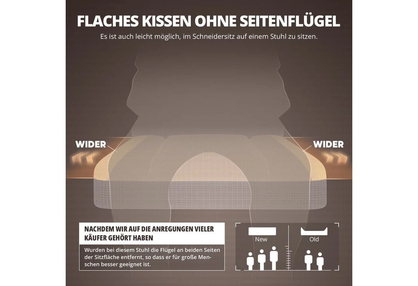 Dowinx Gaming-Stuhl mit Fußstütze und Massage Lendenwirbelstütze Braun