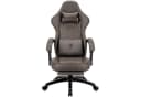 Dowinx Gaming-Stuhl mit Fußstütze und Massage Lendenwirbelstütze Braun Bild 2