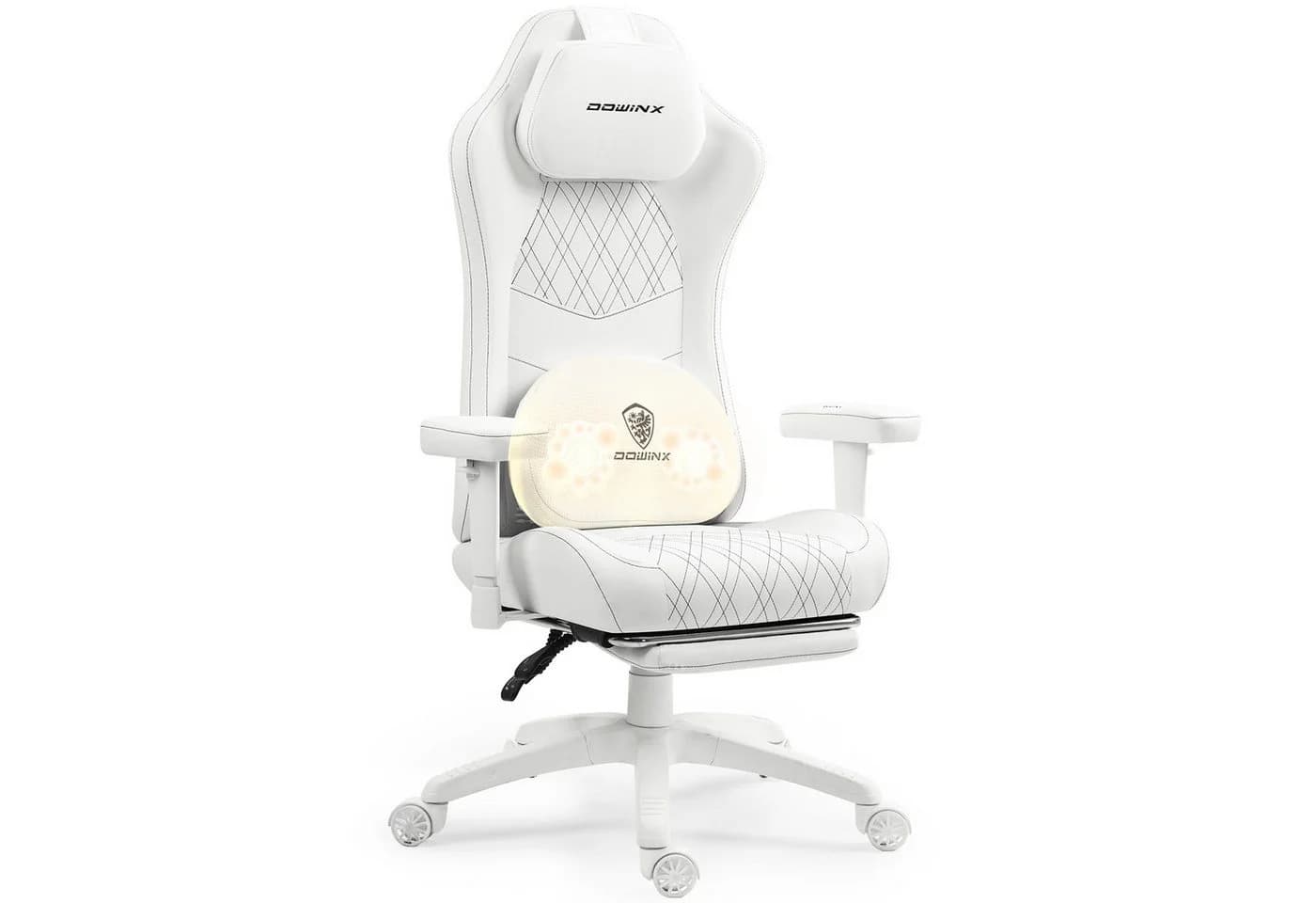 Dowinx Gaming-Stuhl Weiß mit Massagefunktion und Wärmefunktion - Bild 2