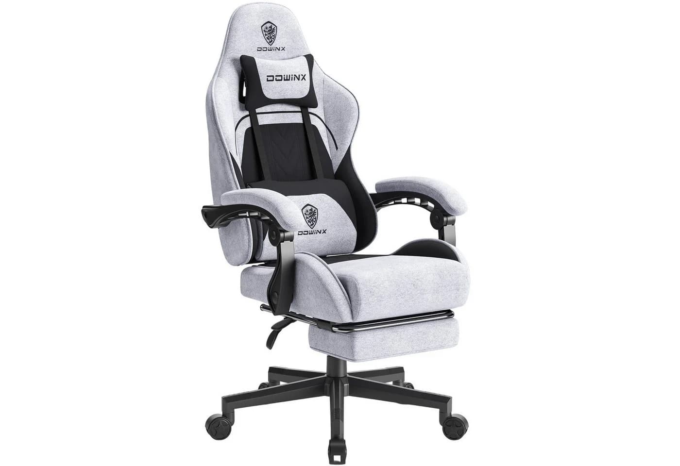 Dowinx Gaming-Stuhl Stoff mit Kopfstütze - Bild 2