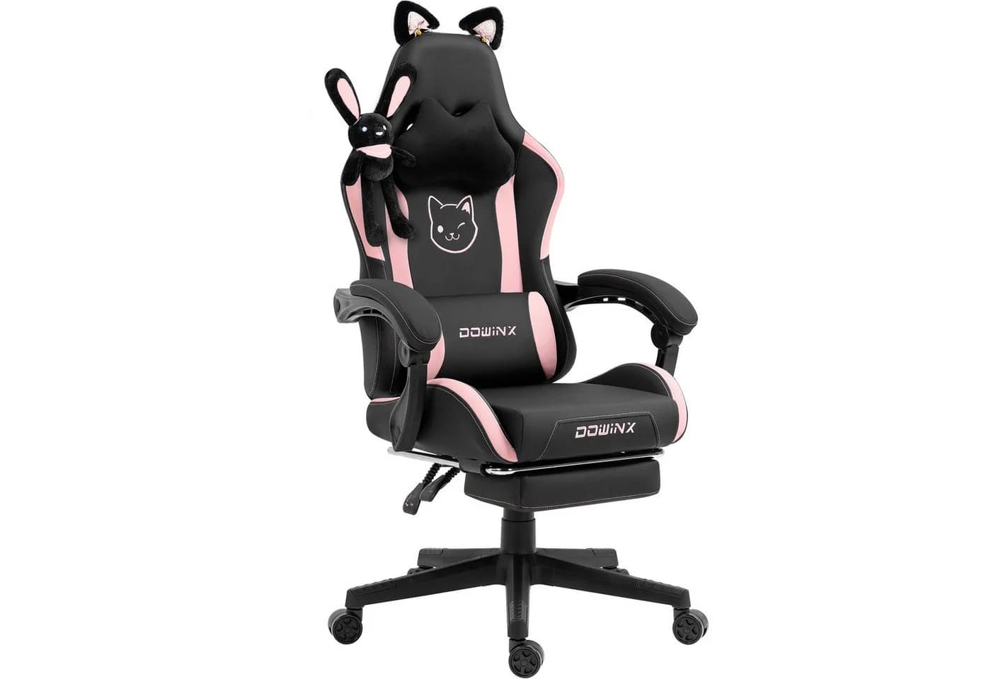 Dowinx Gaming-Stuhl Süße Katze Edition Rosa/Weiß Ergonomisch - Bild 2