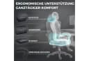 Dowinx Gaming-Stuhl Grau Mikrofaser-Velours Ergonomisch mit Massage Bild 1