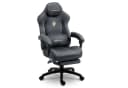 Dowinx Gaming-Stuhl Grau Mikrofaser-Velours Ergonomisch mit Massage Bild 2