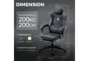 Dowinx Gaming-Stuhl Grau Mikrofaser-Velours Ergonomisch mit Massage Bild 4