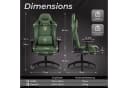 Dowinx Gaming-Stuhl Ergonomisch Mikrofaser-Velours Grün Bild 1