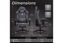 Dowinx Gaming-Stuhl Ergonomisch Mikrofaser-Velours Grau Fußstütze Bild 1