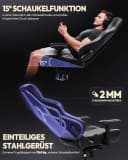 Dowinx Gaming-Stuhl Bürostuhl Schwarz 200kg Belastbarkeit 4D Armlehnen Bild 5
