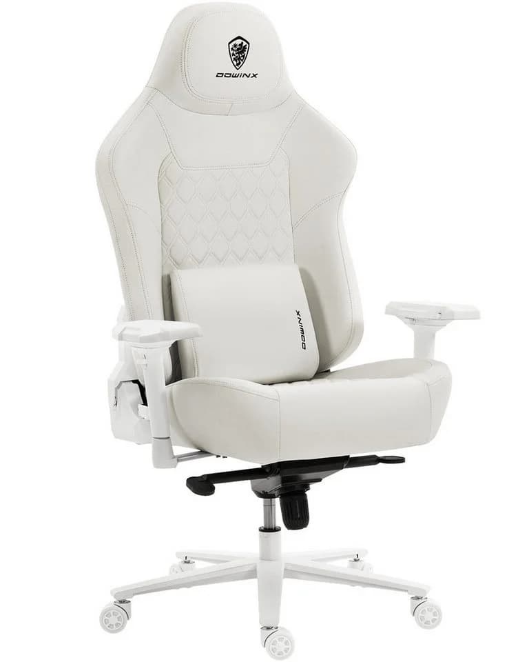 Dowinx Gaming-Stuhl Bürostuhl 200kg Belastbarkeit Weiß 4D Armlehnen - Bild 2