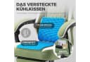 Dowinx Gaming-Stuhl Stoff Grün mit Taschenfederkissen und Fußstütze Bild 4