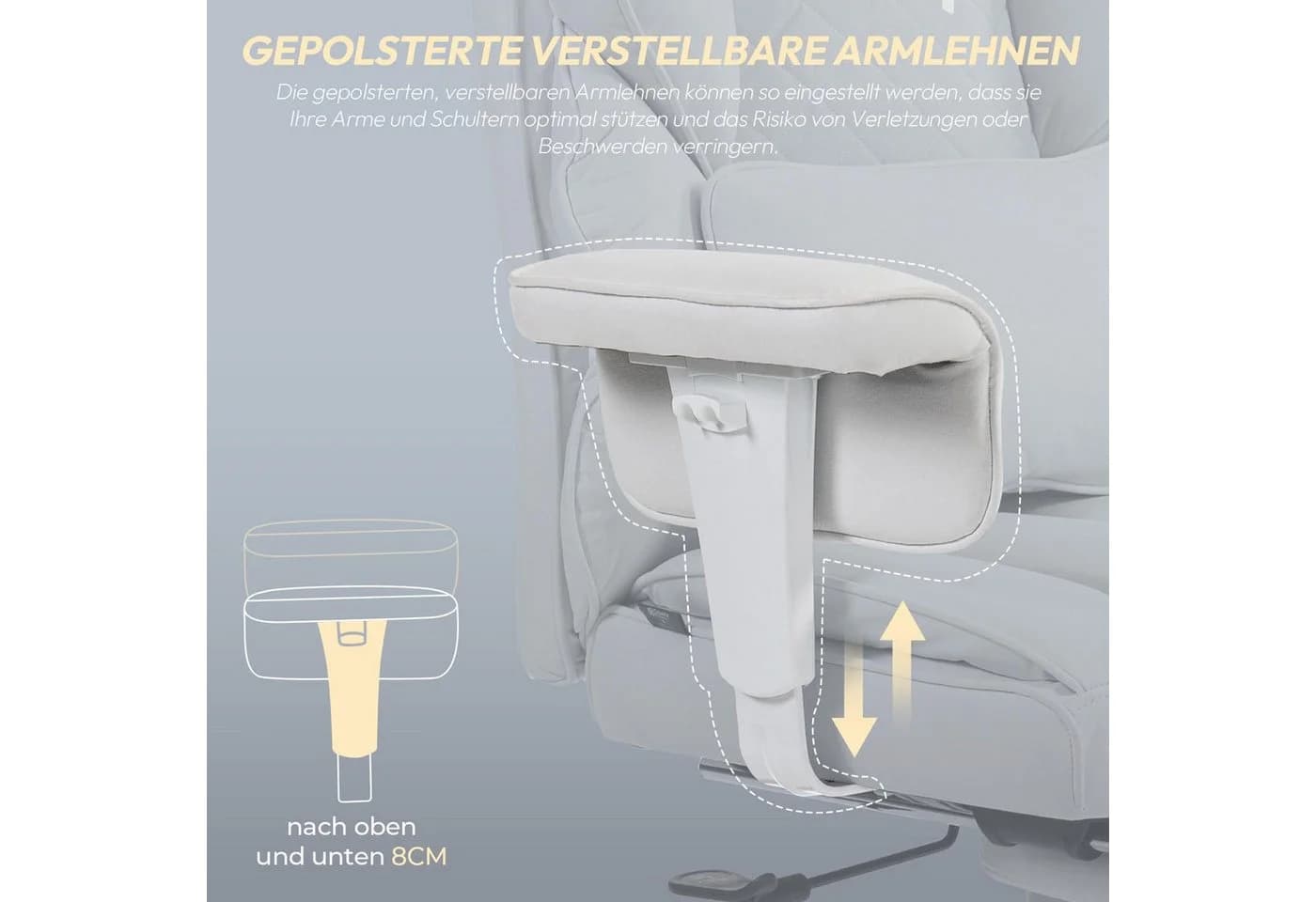 Dowinx Gaming-Stuhl Bürostuhl Ergonomisch mit Taschenfeder-Kissen - Bild 4
