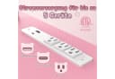 Dowinx Gaming Schreibtisch Rosa mit Katzenpfoten, Steckdose & Stauraum Bild 4