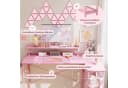 Dowinx Gaming Schreibtisch Rosa mit Katzenpfoten, Steckdose & Stauraum Bild 5
