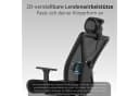 Dowinx Bürostuhl mit höhenverstellbarer Rückenlehne und 3D-Armlehnen Schwarz Bild 1