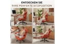 Dowinx Bürostuhl mit Taschenfederkern-Sitz und Fußstütze Orange Bild 3