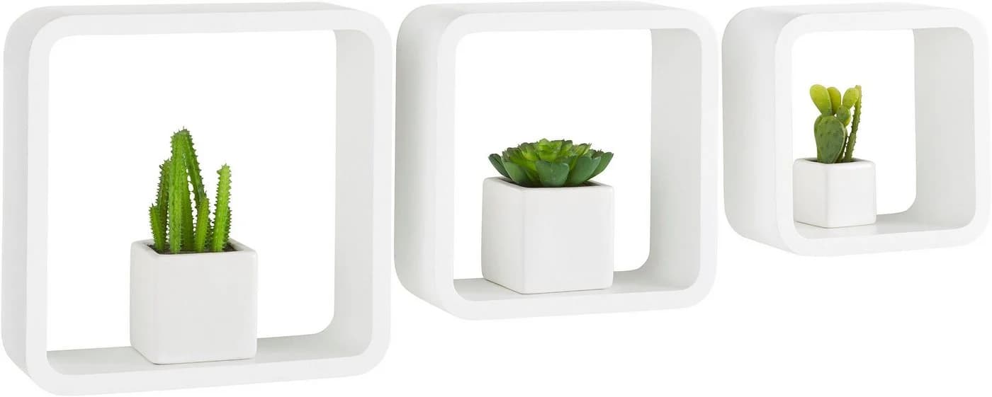 Home Affaire Retro Wandregal Set Weiß 3-teilig FSC - Bild 2