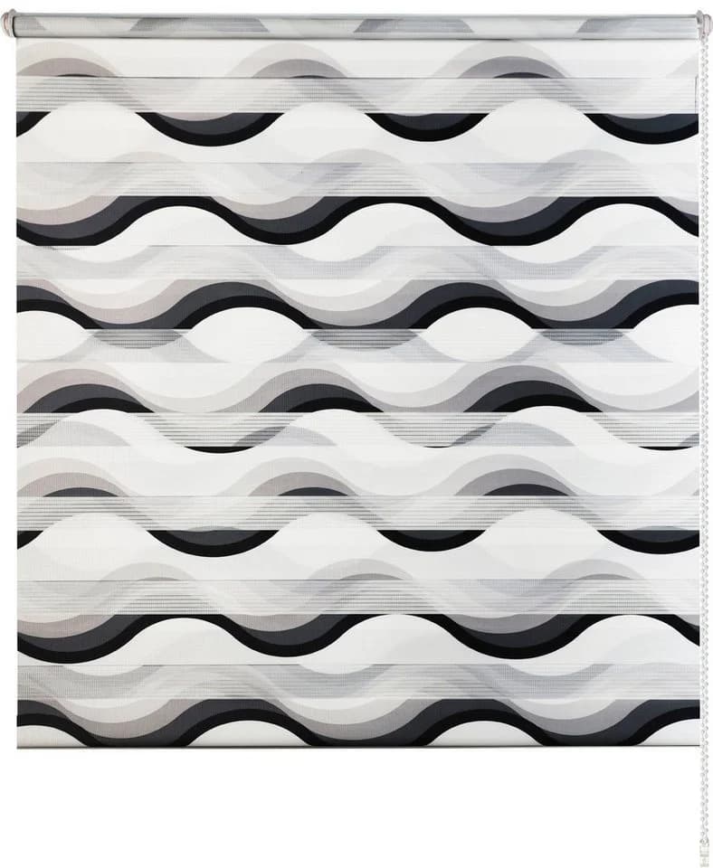 Doppelrollo MY HOME Welle Grau Klemmfix-Duo-Rollo