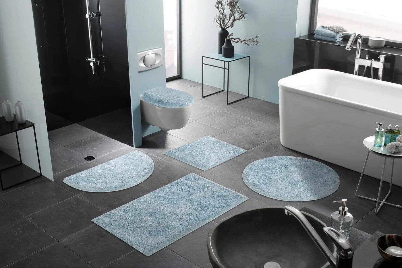 OTTO home Badematte Jos Blau Uni Rutschhemmend - Bild 3