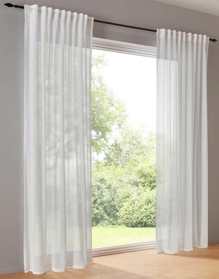 Dekostore Gardine Gr. 2 Weiß Polyester 135x175 cm
