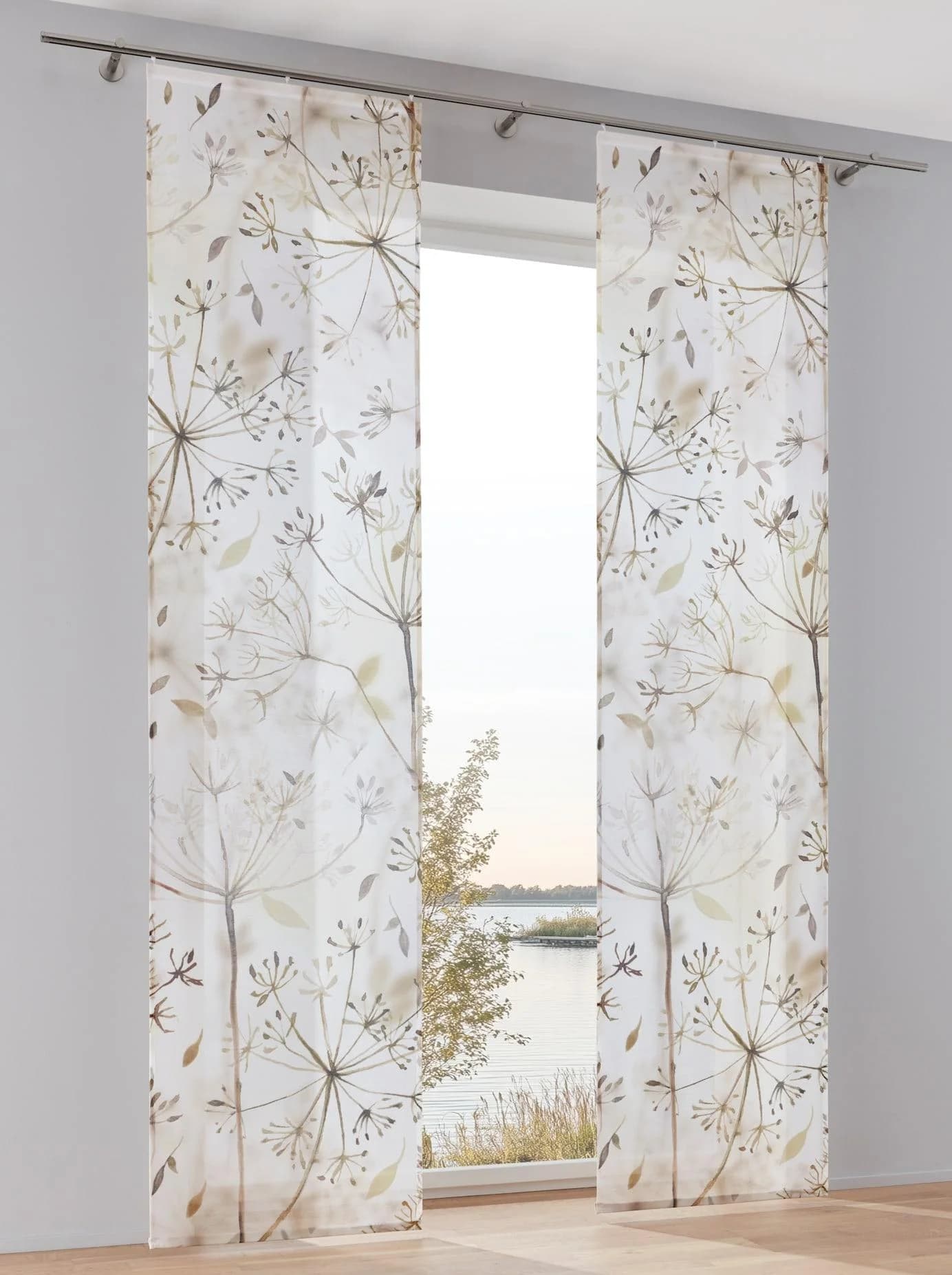 HEINE HOME Schiebegardine sanftes weiß gemustert Polyester