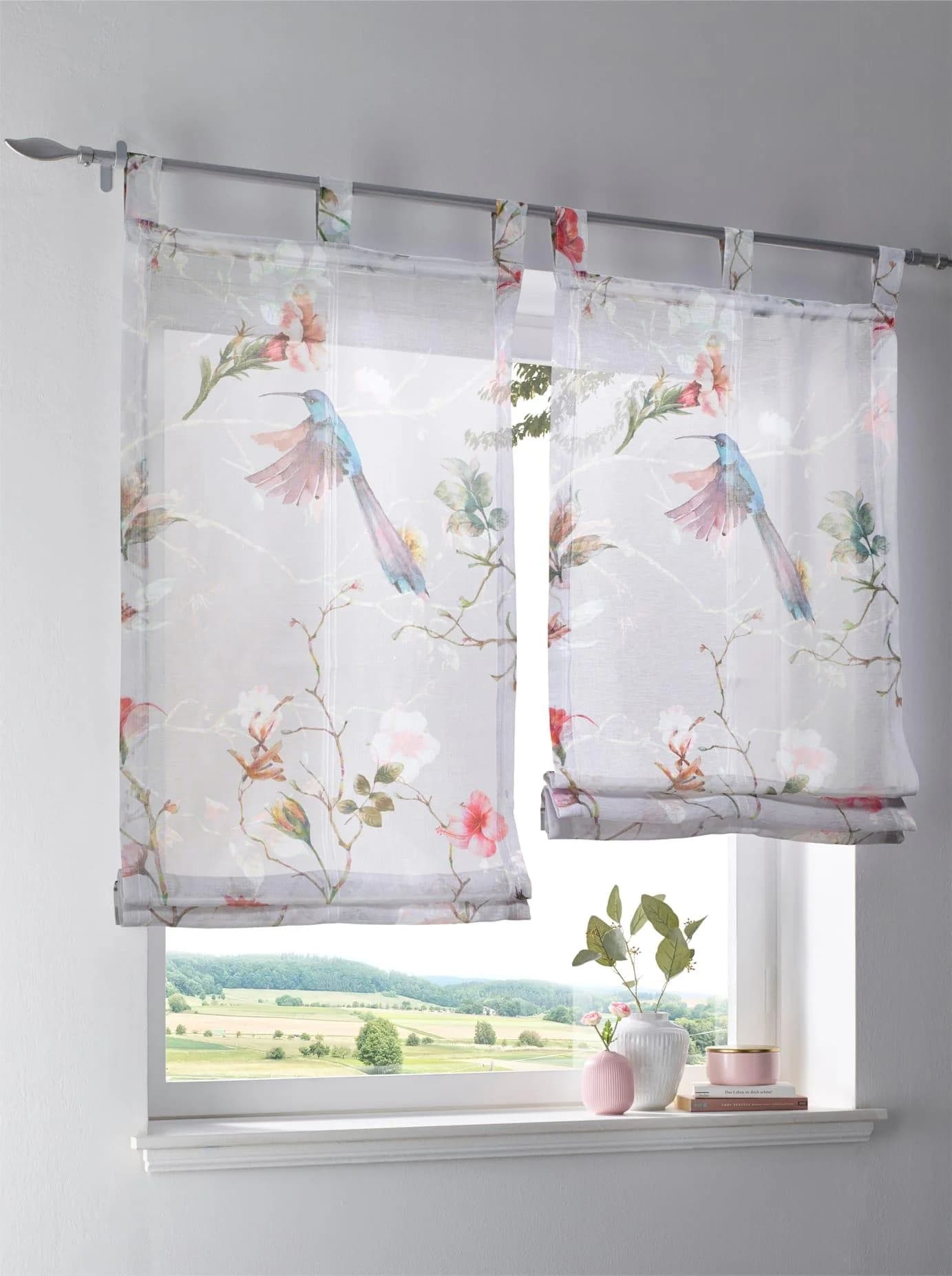 Raffrollo HEINE HOME Gr. 5 Bunt Transparent 120x140 cm